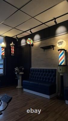 Milk Glass Barber Pole Globe