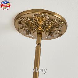 Milk Glass Ceiling Light Fixture, 15 Vintage Semi Flush Mount Pendant Light wit