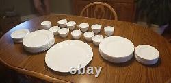 Milk Glass Colony Harvest Grape Complete Dish set. Great for special occasions