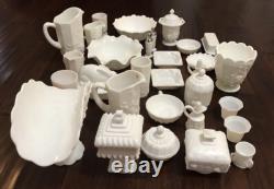 Milk Glass Kitchen Dinnerware Dishes Pre-Owned (31 Items)