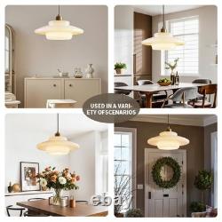 Milk Glass Pendant Light Mid Century Modern Gold Brass Pendant Light Fixture