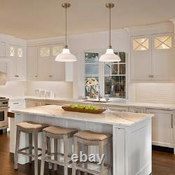 Milk Glass Pendant Lights Kitchen Island 2 Pack Dome Schoolhouse Pendant Ligh