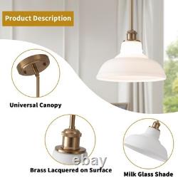 Milk Glass Pendant Lights Kitchen Island 2 Pack Dome Schoolhouse Pendant Ligh