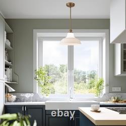 Milk Glass Pendant Lights Kitchen Island 2 Pack Dome Schoolhouse Pendant Ligh