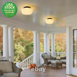 Milk Glass Schoolhouse Ceiling Light 12 Inch Vintage Flush Mount Fixture White