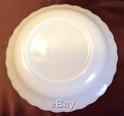 Milk Glass Swirl Golden Anniversary 22K Gold Trim Anchor Hocking 20 Pcs. 1940