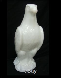 Milk Glass White Eagle Gasoline Gas Pump Globe