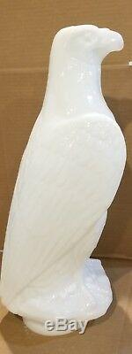 Milk Glass White Eagle Gasoline Gas Pump Globe