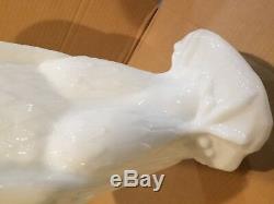 Milk Glass White Eagle Gasoline Gas Pump Globe