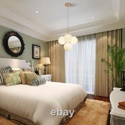 Milk White Glass Chandelier 4-Light Globes Hanging Pendant Lamp Ceiling Fixtures
