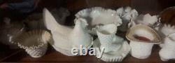 Milk glass Large set With variety Of pieces