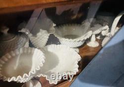 Milk glass Large set With variety Of pieces