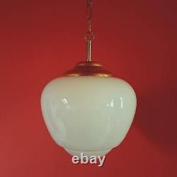 Milk glass kitchen pendant lights vintage opaline glass brass ceiling lights