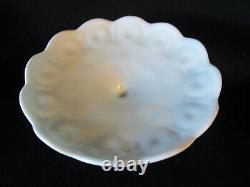 Moon and Star Pattern Glass MILK GLASS Fenton LG WRIGHT XL Open Compote