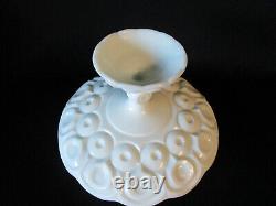 Moon and Star Pattern Glass MILK GLASS Fenton LG WRIGHT XL Open Compote