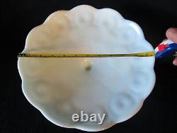 Moon and Star Pattern Glass MILK GLASS Fenton LG WRIGHT XL Open Compote