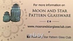 Moon and Star Pattern Glass MILK GLASS Fenton LG WRIGHT XL Open Compote