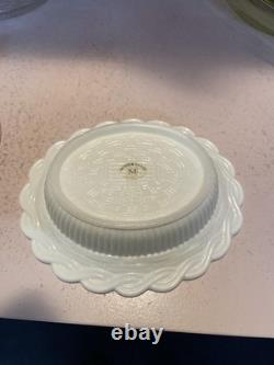 Mosser Glass White Milk Glass Hen on Nest 6 Inch Vintage Candy Dish