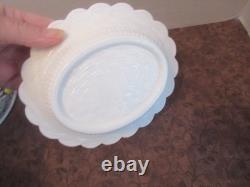 Mosser Hand Painted Hen On Nest Milk Glass Covered Dish Excellent