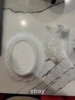 Mosser White Milk Glass Hen on Nest HON. 6