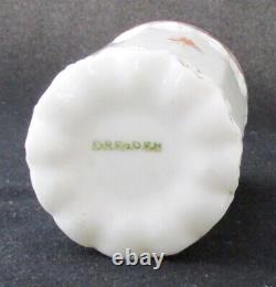 Mount Washington art glass signed DRESDEN decorated milk glass sugar shaker