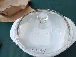 NOS Vintage Pyrex Frosted Garland Snowflake Casserole Dish Promotional Set (O)