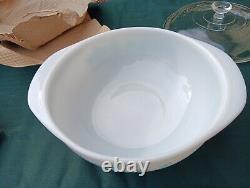 NOS Vintage Pyrex Frosted Garland Snowflake Casserole Dish Promotional Set (O)