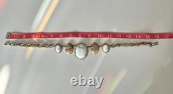 Nettie Rosenstein Milkglass Egyptian Revival Scarab Necklace