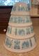 Nice Pyrex Amish Butterprint 4 Turquoise Nesting Mixing Bowl Set 404 403 402 401