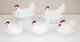 Nice! Vtg 5- Westmoreland Hens Covered Milk Glass Dishes & Lids Lot Split Tail