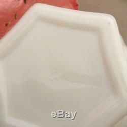 Ntique Westmoreland White Milkglass She'll With Lrge Dolphin Legged Candy Dish