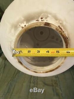 Old Standard Crown Gasoline/Oil Milk Glass Pump Globe 17X17 Inches 6 In Base