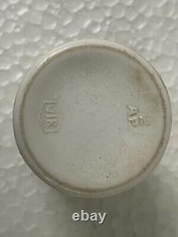 Old Vintage Rare Lederle White Milk Glass Pill Pharmacy Bottle With LID (l1)