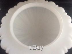 Old White Opaline Opalescent Milk Glass Ceiling Light Shade Pendant Lightshade
