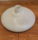 Opal White Milk Glass Torchiere Lamp Shade With Ribbed Swirling Pearl Pattern