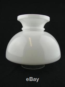 Original Clear & White Milk Glass Vesta Style Shade 4 Fitter Duplex Oil Lamp