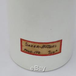 PHD & Co. Sazerac Aromatic Bitters MILK GLASS Lady's Leg 12 Medicine Bottle c. 1