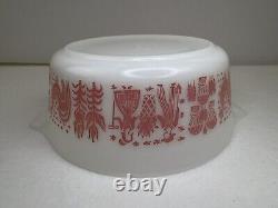 PINK PYREX Amish Butterprint #472 White with PINK 1 1/2 Pt Casserole Dish, No Lid