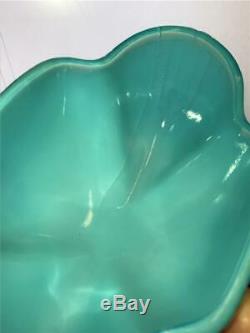 PORTIEUX VALLERYSTHAL Blue Opaline Milk Glass Squirrel Covered Dish Trinket Box