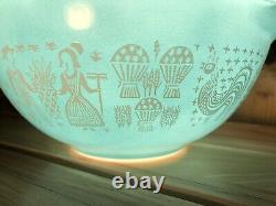 PYREX Butterprint Bowl Number 442 Amish # 1 Nice! Vintage Turquoise