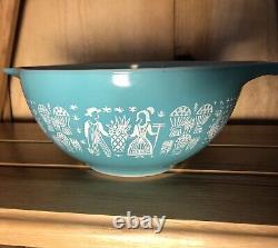 PYREX Butterprint Bowl Number 442 Amish # 1 Nice! Vintage Turquoise