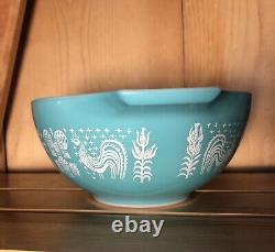 PYREX Butterprint Bowl Number 442 Amish # 1 Nice! Vintage Turquoise