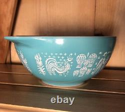 PYREX Butterprint Bowl Number 442 Amish # 1 Nice! Vintage Turquoise