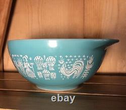 PYREX Butterprint Bowl Number 442 Amish # 1 Nice! Vintage Turquoise