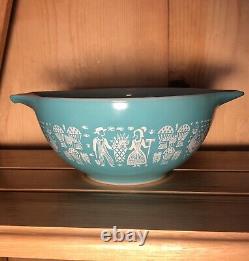 PYREX Butterprint Bowl Number 442 Amish # 1 Nice! Vintage Turquoise