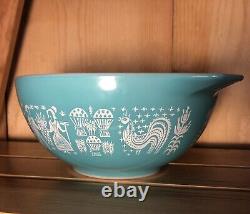 PYREX Butterprint Bowl Number 442 Amish # 1 Nice! Vintage Turquoise