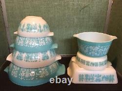 PYREX Butterprint Cinderella Nesting Mixing Bowls Amish 8 Piece