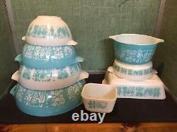 PYREX Butterprint Cinderella Nesting Mixing Bowls Amish 8 Piece