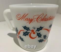 PYREX Merry Christmas and happy new year holly leaf green Mug Red 1410 cup