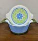 Pyrex Ocean Filigree 1973 Promotional Casserole With Ultra Rare Original Cradle